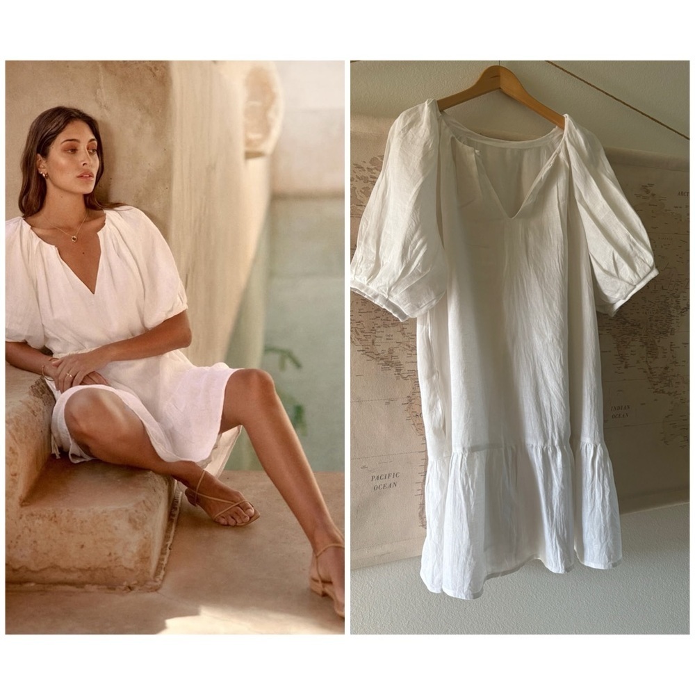 Brochu Walker Bree Dress 100% Linen Reversible